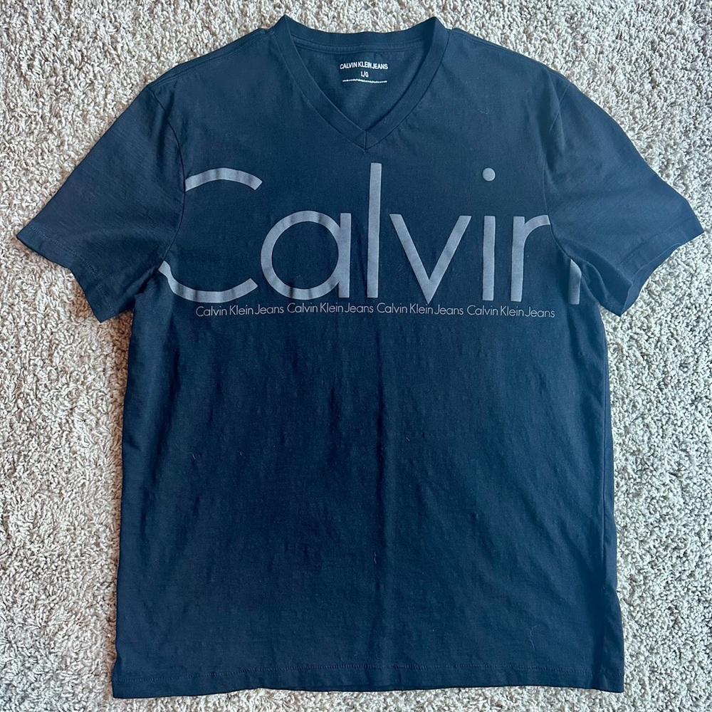 Men’s Calvin Klein T-Shirt | Short Sleeve | Black Graphic Tee